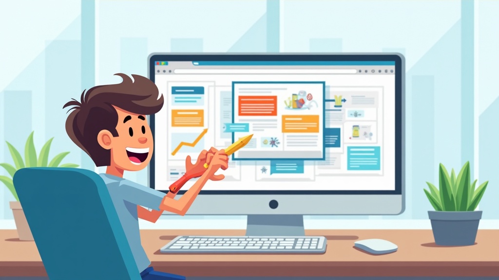 Cartoon illustration of a person wrapping REST APIs as MCP tools, happy expression